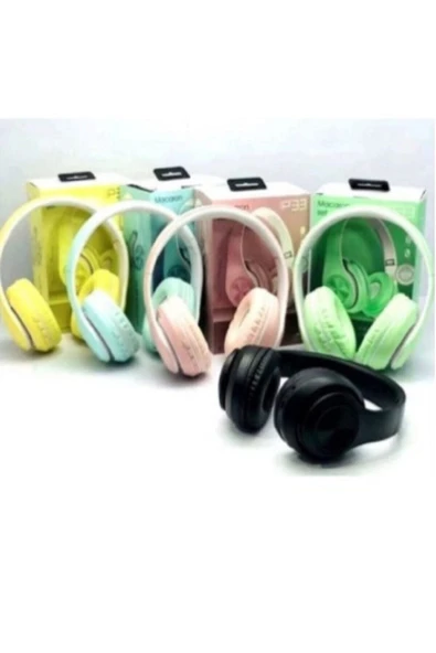 Hooptech Pembe Macaron Set Bluetooth Kablosuz Stereo Kulaklık - 6