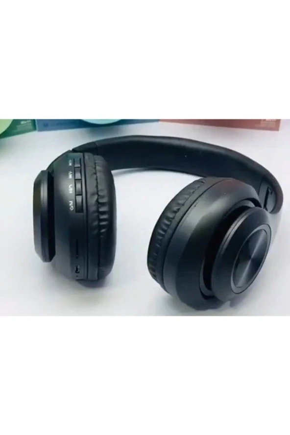 Bluetooth Kulaklık Kablosuz Mikrofonlu Stereo Macaron 5.0 Siyah