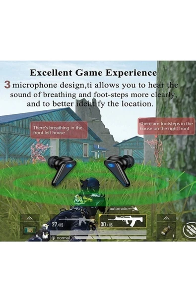 AbaTech Xiaomi Iphone Samsung Tüm Telefonlar Ile Uyumlu K55 Gaming Bluetooth Kulaklık Yeni Sürüm - 6