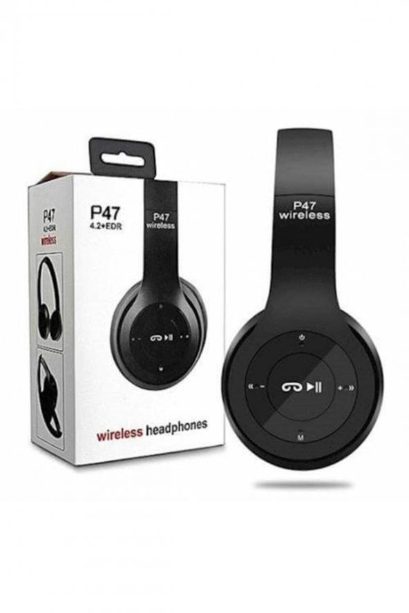 P47 Wireless Bluetooth 5.0 Kablosuz Kulaklık Mp3 Extra Bass Fm Radyo