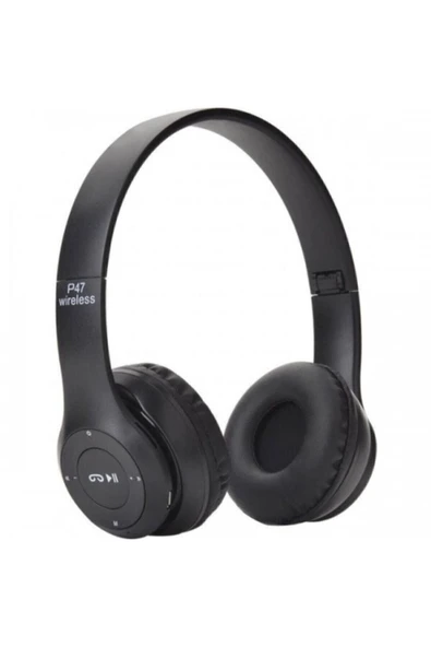 P47 Siyah Katlanabilir Bluetooth Kulaklık