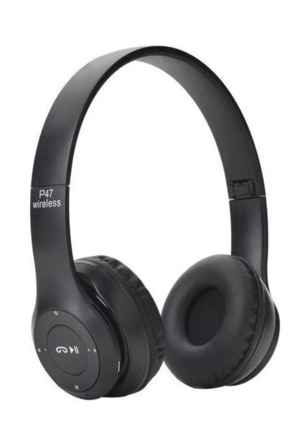Extra Bass Edr 5.0 Bluetooth Mp3 Fm Radyo Sd Kart Kablosuz Katlanabilir Kulaklık - Siyah