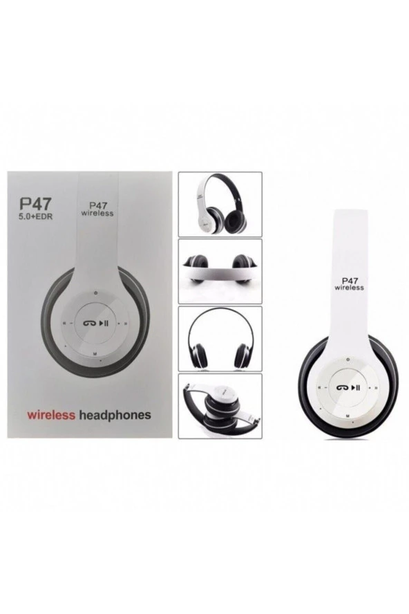 P47 Wireless Bluetooth 5.0 Kablosuz Kulaklık Mp3 Extra Bass