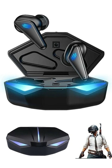 POLYGOLD K-55 True Kablosuz Oyuncu Kulaklığı Işıklı Kulakiçi Bluetooth Kulaklık 5.0