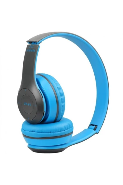 PiyasaSepeti P47 Kulaküstü Bluetooth Kulaklık 5.0+edr Mavi