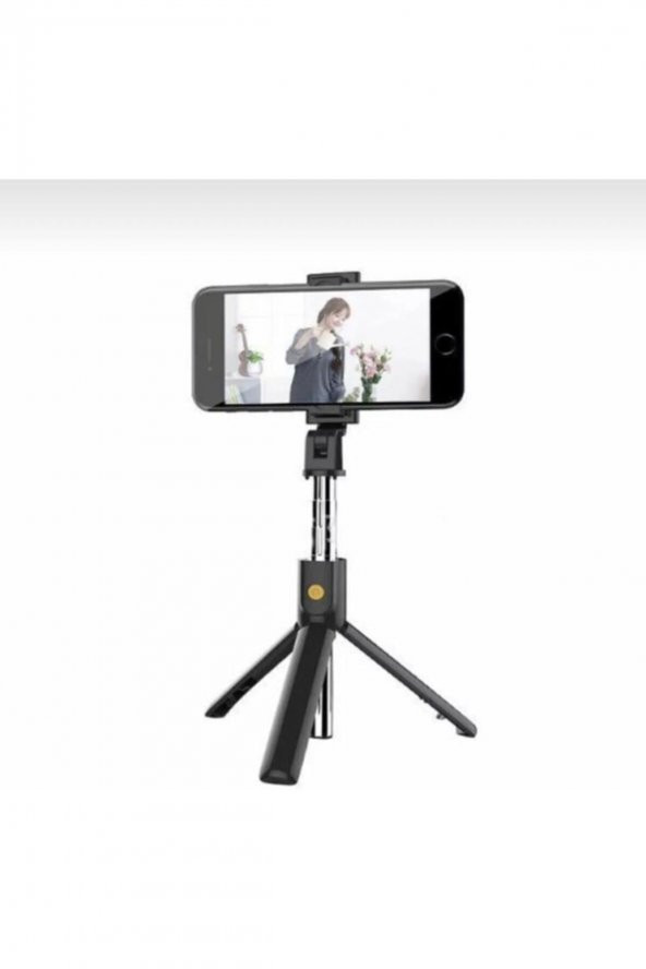 ONSATEK Uzaktan Kumandalı Bluetooth Selfie Çubuğu - 3 Ayaklı 60 cm Tripod - K07