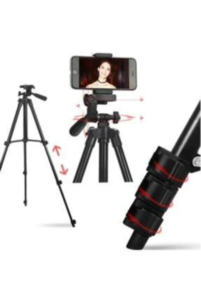 NEORA Profesyonel Video Fotoğraf Eba Tv Youtuber Tripodu 3120 3120 Siyah Tripot