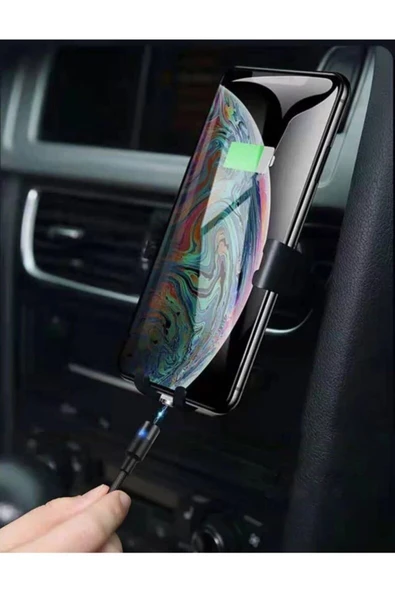 LONGLINE 3 Uçlu Ios Android Manyetik Mıknatıslı Usb Hızlı Şarj Kablosu - 5