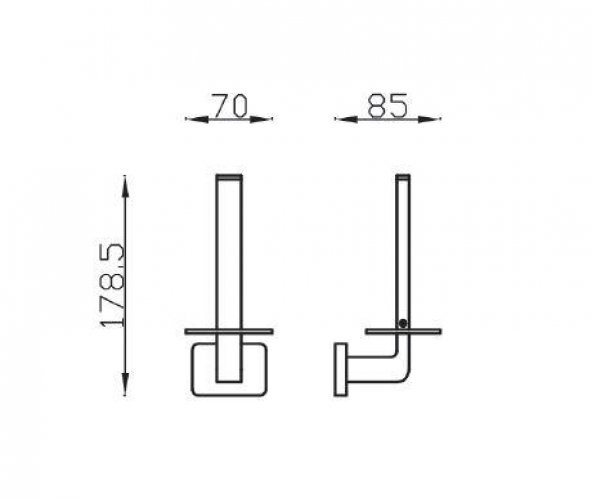 Bocchi Monza Tuvalet Kağıtlık Sabit Yedek 3010-0009 - Resim 2