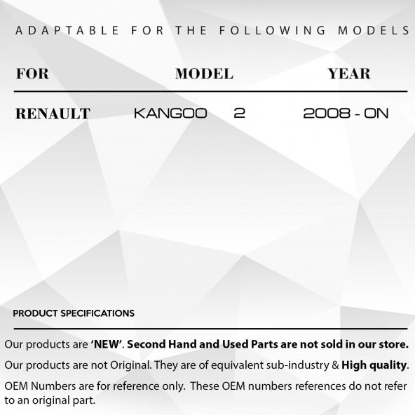 Renault Kangoo 2 için Koltuk Ayar Kolu - Sol Taraf - 5