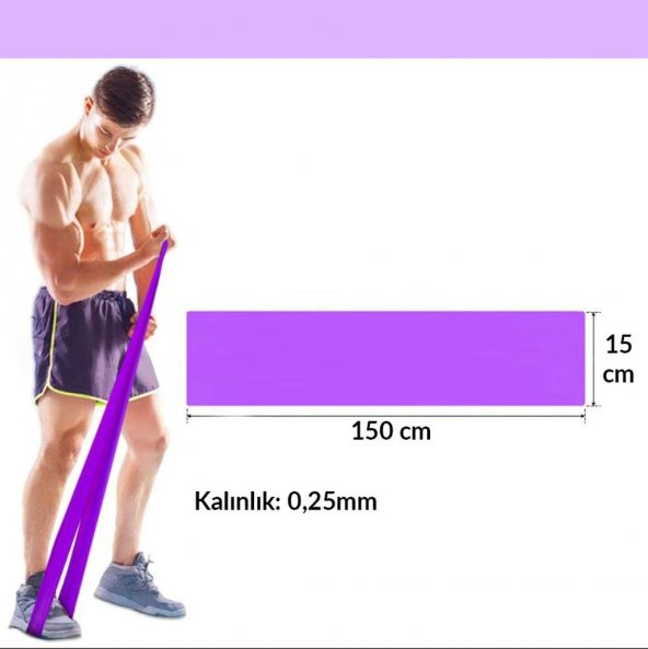 Telvesse Pilates Bandı Yoga Egzersiz Esneme Spor Bandı Sarı - 2