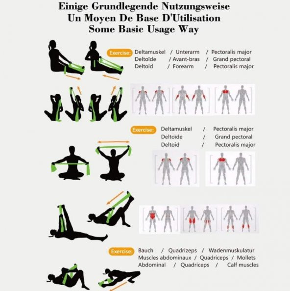 Telvesse Pilates Bandı Yoga Egzersiz Esneme Spor Bandı Sarı - 3
