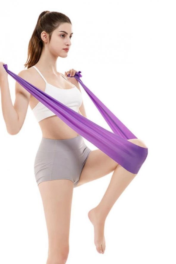 Telvesse Pilates Bandı Yoga Egzersiz Esneme Spor Bandı Sarı - 8