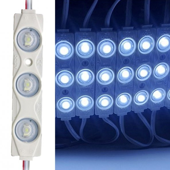 12V 3 Ledli Mercekli Modül Led Renkli 1.5W (1 Adet) - 5