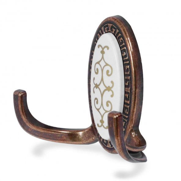 Vestiyer Duvar Askısı Dolap Elbise Askılığı Antik Bakır Metal Askı - 2