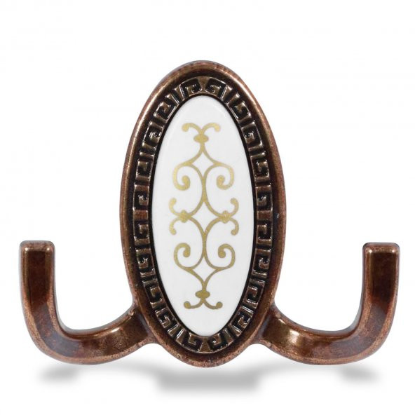 Vestiyer Duvar Askısı Dolap Elbise Askılığı Antik Bakır Metal Askı - 4