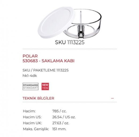 Paşabahçe 530683 YEŞİL Polar Bölmeli Cam Saklama Kabı 4 Adet - 2