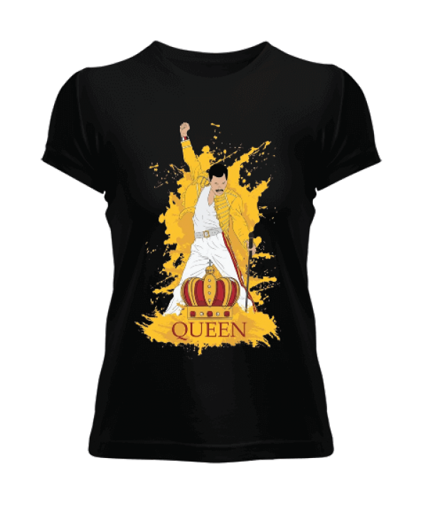 Queen Rock Tasarım Baskılı Kadın Tişört