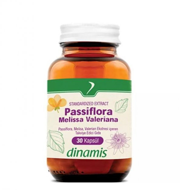 Dinamis Passiflora Melissa Valeriana Ekstresi İçeren Takviye Edici Gıda 30 Kapsül 8680763082370