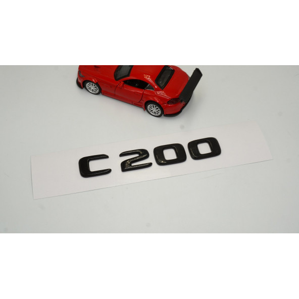 C 200 Bagaj Parlak Siyah ABS 3M 3D Yazı Logo - 2