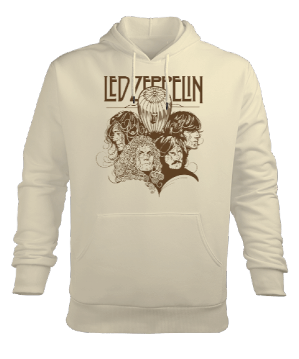 Led Zeppelin Rock Tasarım Baskılı Erkek Kapüşonlu Hoodie Sweatshirt