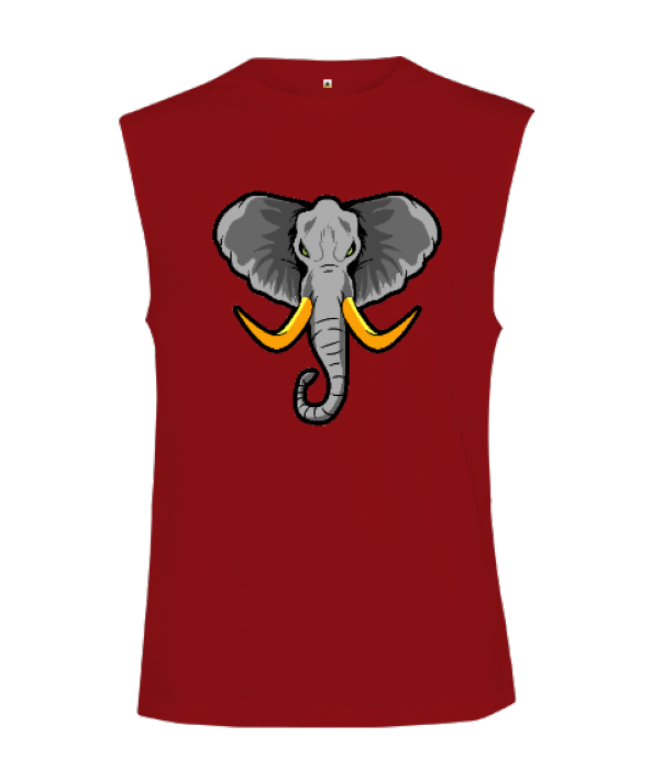 Vahşi güçlü fil fitness motivasyon Kesik Kol Unisex Tişört