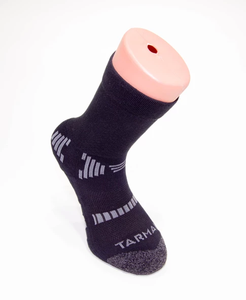 Basketbol Çorabı - Unisex - 2 Çift Pamuklu - Siyah Tarmak Tarmak