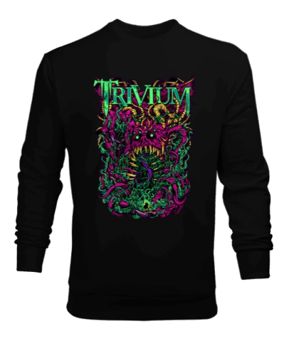 Trivium Rock Tasarım Baskılı Erkek Sweatshirt