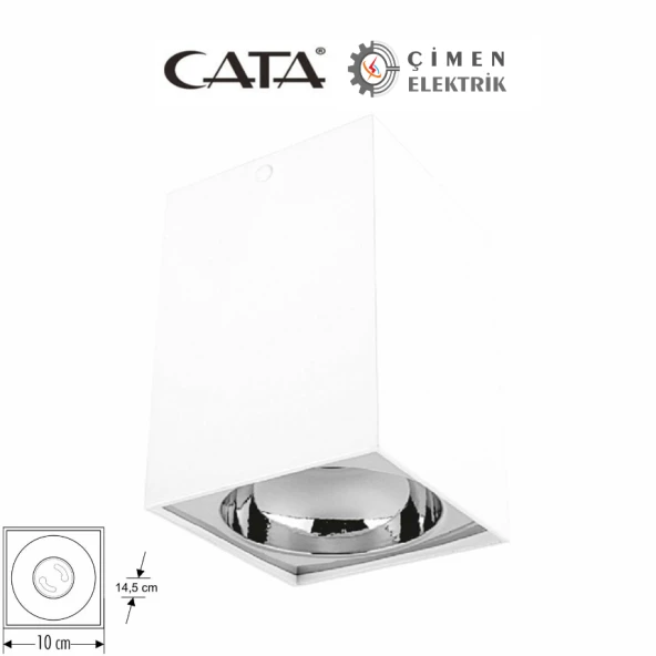 CATA CT 5420 Beyaz-Platin Dekoratif Spot Kasa GU-10 Duy