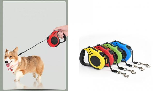 Dahayokmu Otomatik  Makaralı Kedi Tasması / Köpek Tasması 3 Metre - 15 Kg - 2
