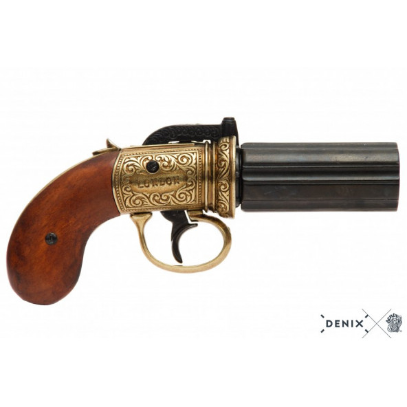 Dekoratif Denix-6 VARİL PEPPER-BOX REVOLVER, İNGİLTERE 1840 ürün görseli