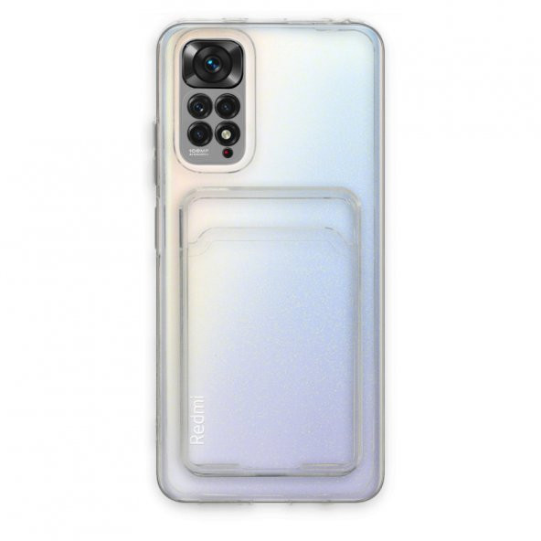 FitCase Xiaomi Redmi Note 11 / Note 11s Kılıf Cardy Şeffaf Kartlık Cepli Kapak - 2