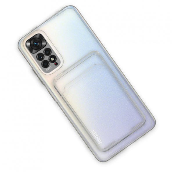 FitCase Xiaomi Redmi Note 11 / Note 11s Kılıf Cardy Şeffaf Kartlık Cepli Kapak - 3