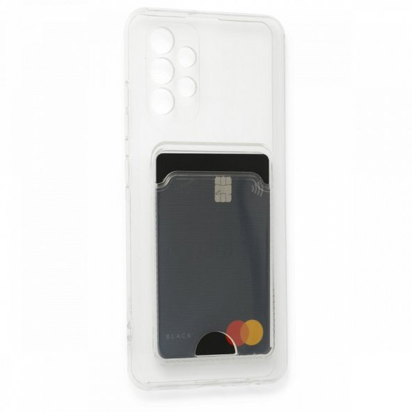 FitCase Samsung Galaxy A53 5G Kılıf Cardy Şeffaf Kartlık Cepli Kapak - 3