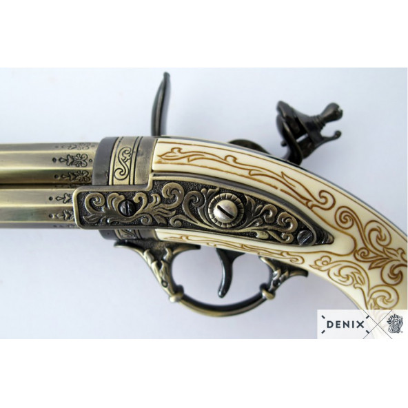 Dekoratif Denix-DÖNER 3 NAMLULU TABANCA, FRANSA 18. C. - Resim 4