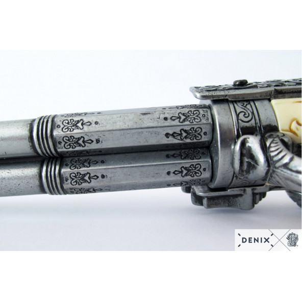 Dekoratif Denix-DÖNER 3 NAMLULU TABANCA, FRANSA 18. C. - Resim 6