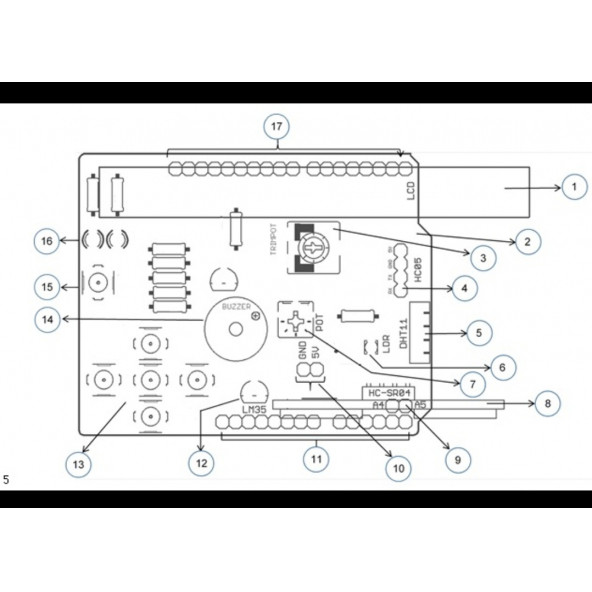 Arduino LCD'Lİ Sensör Kartı