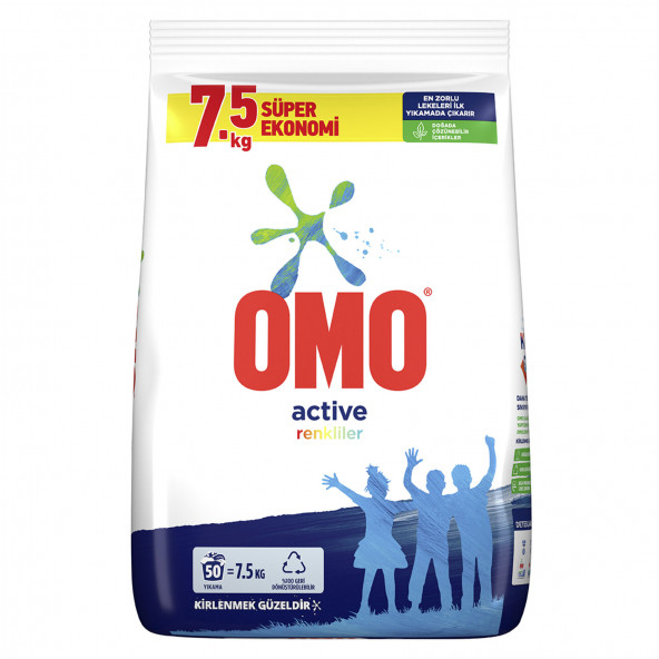 Omo Active Fresh Renkliler Toz Deterjan 50 Yıkama 7.5 Kg