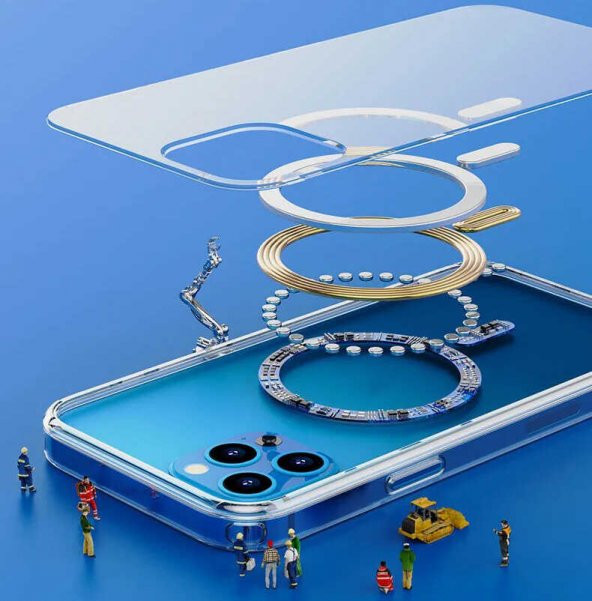 Apple iPhone 11 Pro 5.8 Kılıf Wireless Şarj Destekli Manyetik Kapak - 5