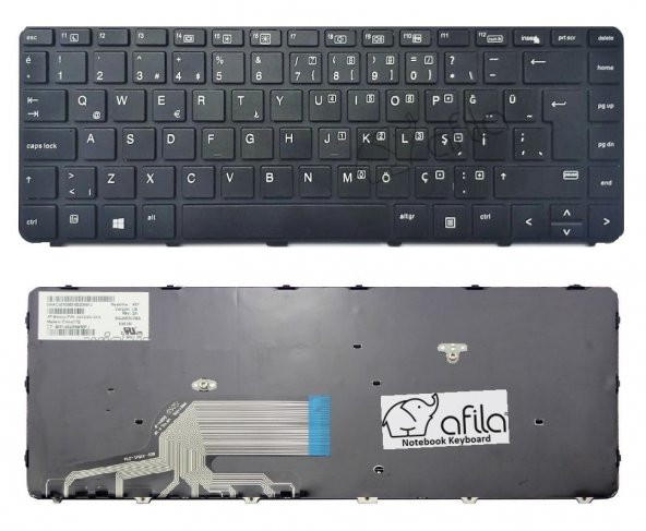 Hp ProBook 640 G2, 645 G2 Notebook Klavye (Siyah TR)