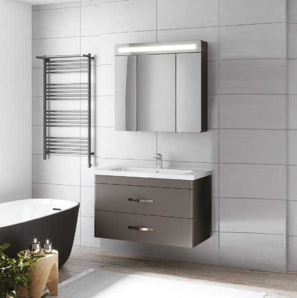 Denko Girne 90 cm Banyo Dolabı Alt Modülü ve Seramik Lavabo - 2