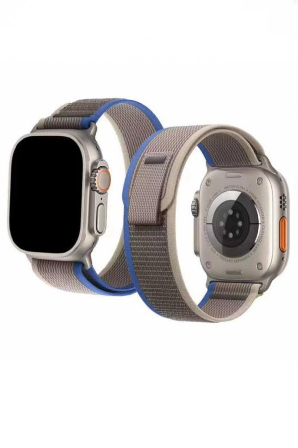 Apple Watch 42mm Renkli ​​​​KRD-77 Örgülü Hasır Tokalı Kordon