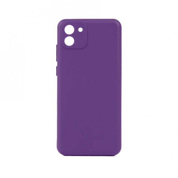 Samsung Galaxy A03 Kılıf Zore Biye Silikon Mor