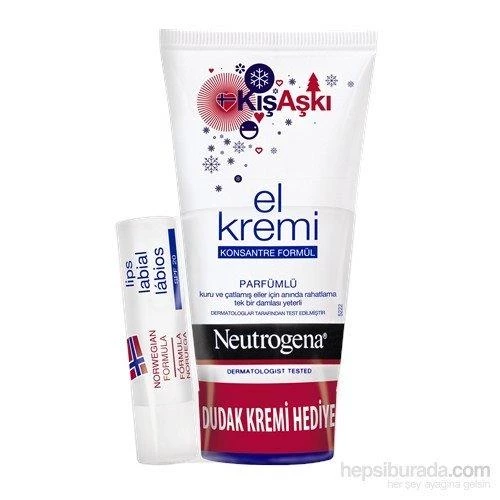 Neutrogena El Kremi Parfümlü 75ml Dudak Kremi Hediye