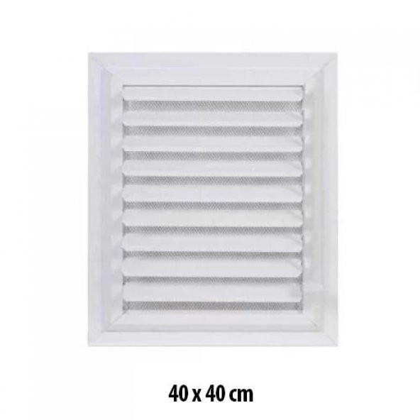 Beyaz Plastik Menfez (Panjur) 40x40