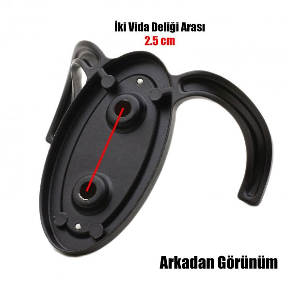 Vestiyer Duvar Askısı Dolap Elbise Askılığı Mat Siyah Metal Askı - Resim 4