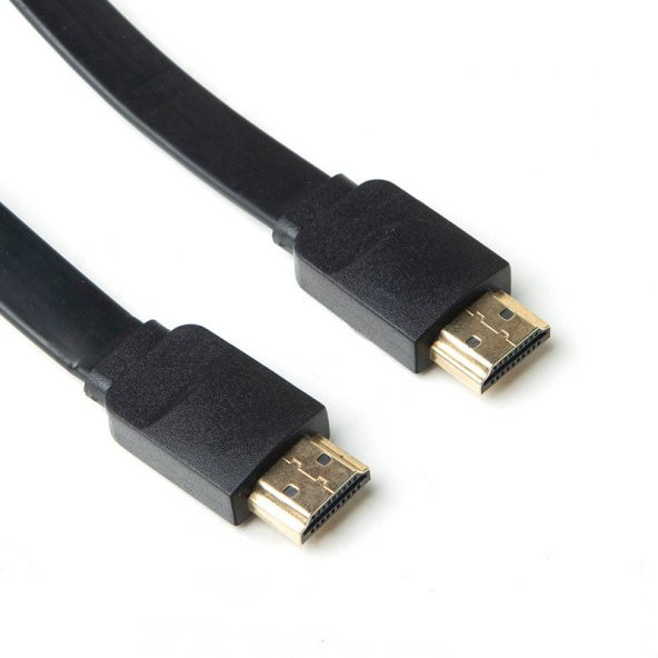 Dark DK-HD-CV14L2F 2 Mt HDMI to HDMI 4K Siyah Flat HDMI Görüntü Kablosu