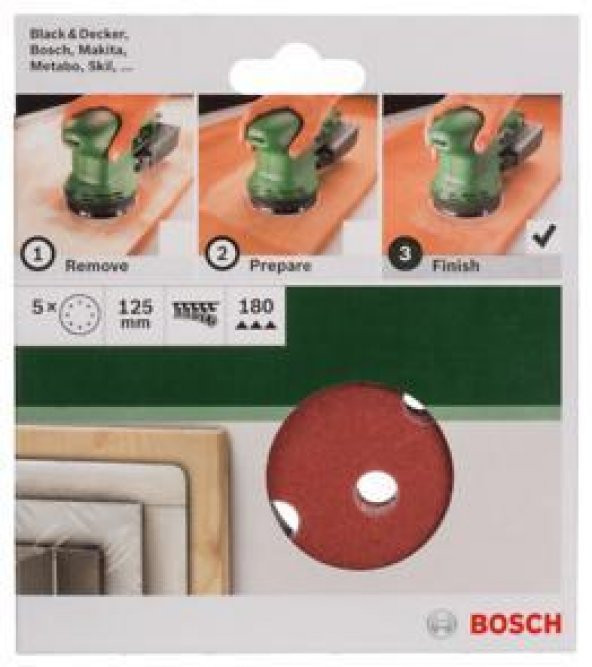 Bosch Makine Zımparası 125mm Zımpara 180K 5Li 2.609.256.A26