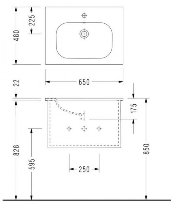 Serel Nita Etajerli Mobilya Dolap Uyumlu Lavabo 48x65 cm NT30TDS110H - 2