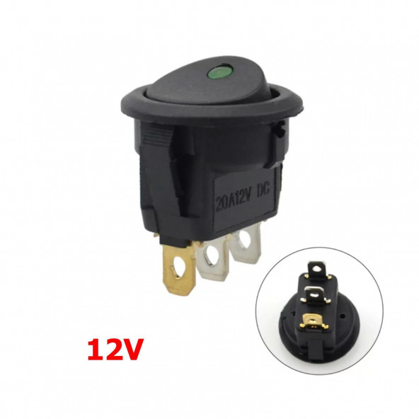 YUVARLAK NOKTA IŞIKLI ANAHTAR ON-OFF 3P 220V - 2